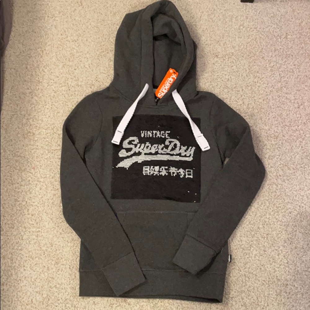 SuperDry Premium 2-way Sequin Entry Hoodie